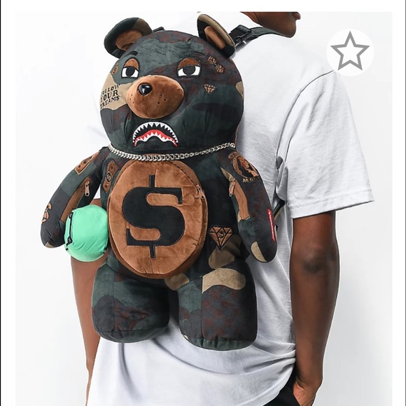 pink bear sprayground backpack